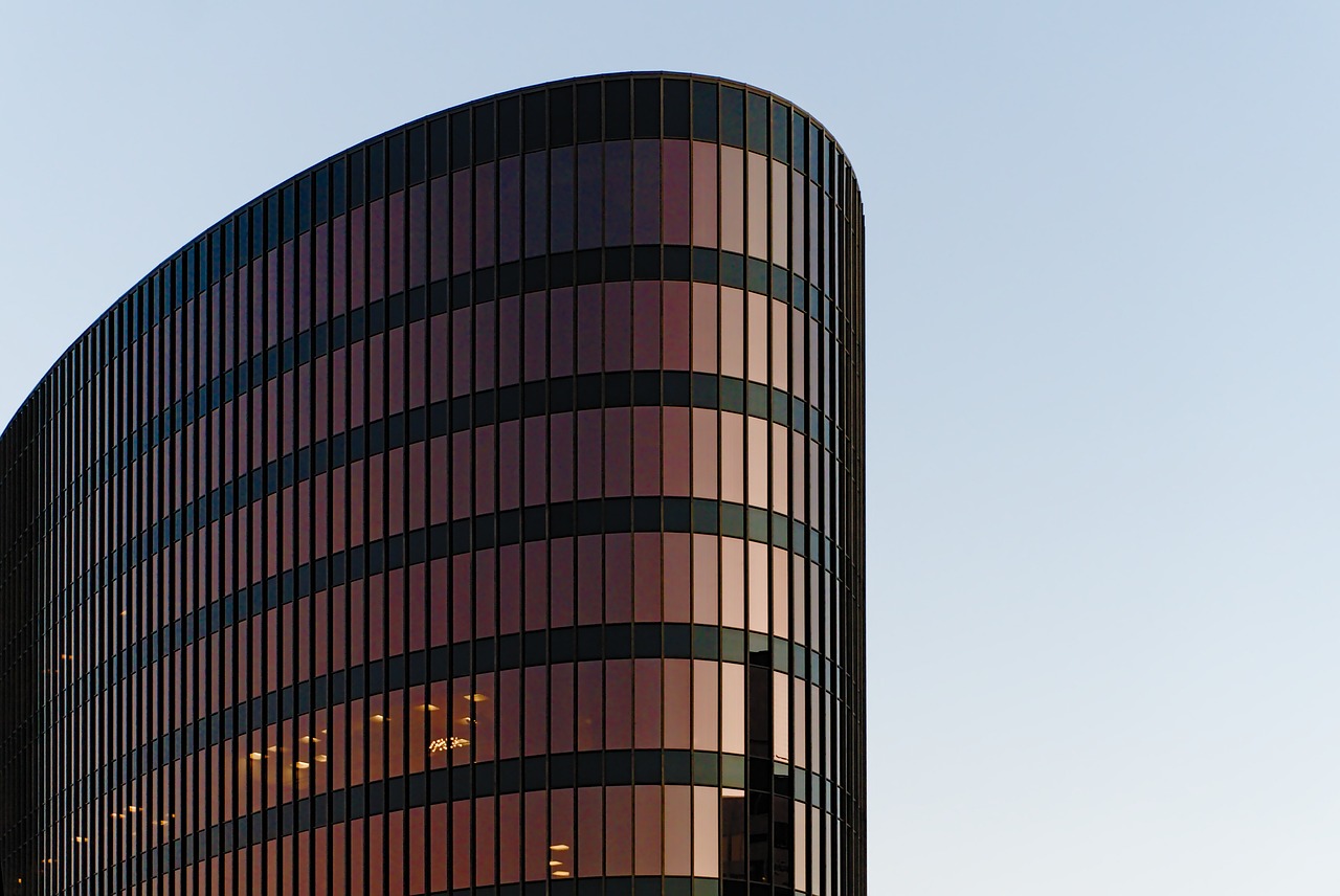 Building, architecture, modern building — Business Application Talking to