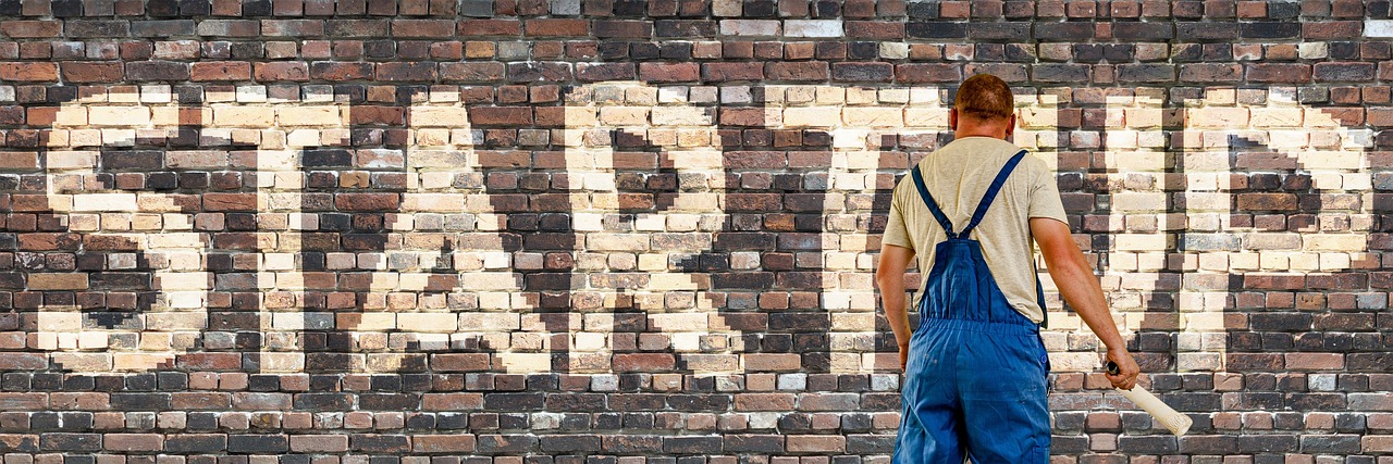 Startup, wall, painter — Skip Hire Company for Reliable and Easy Waste Management